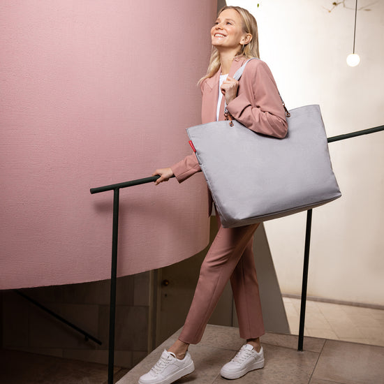 Reisenthel shopper XL twist sky rose (Strandtasche,hellgrau) Auslauf