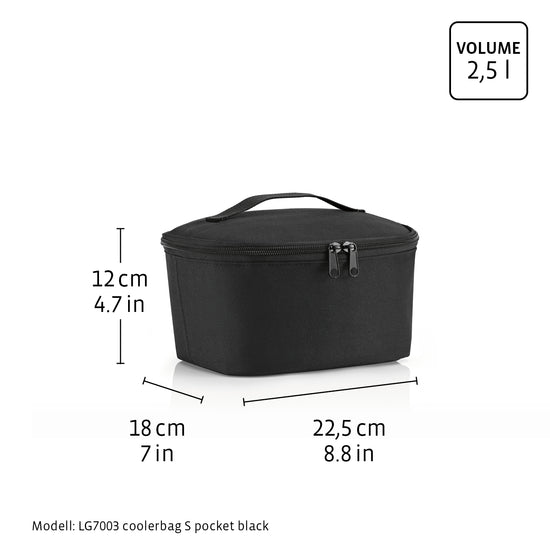 Reisenthel coolerbag S pocket black (Kühltasche,schwarz) Kostenlose Rückgabe