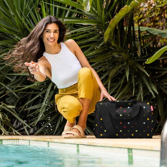 Reisenthel allrounder L dots (Große Reisetasche - 30 Liter Platz,schwarz) Fabrikladen