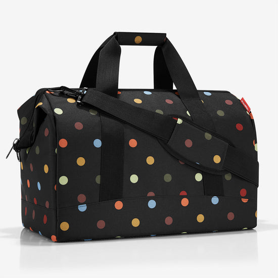 Reisenthel allrounder L dots (Große Reisetasche - 30 Liter Platz,schwarz) Fabrikladen