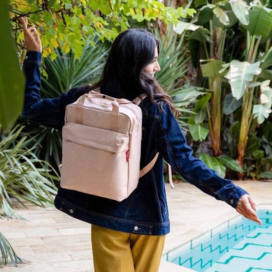 Reisenthel allday backpack M twist coffee (Rucksack,creme) Muttertagsangebot