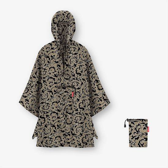 Reisenthel mini maxi poncho baroque marble (Regenponcho,schwarz)