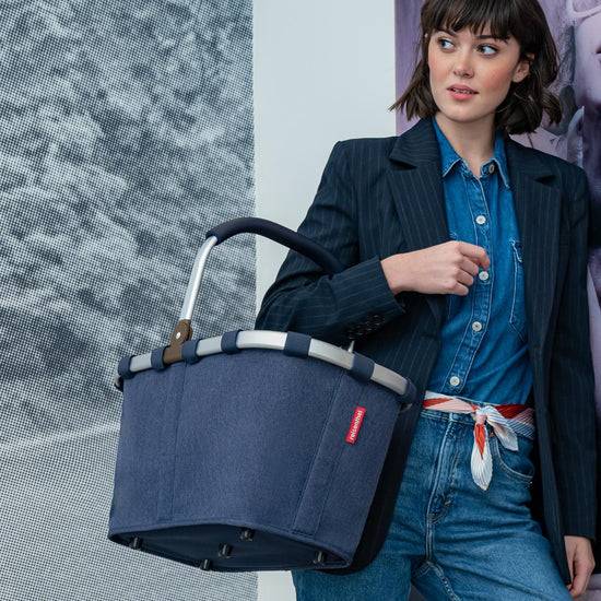 Reisenthel carrybag herringbone dark blue (Einkaufskorb,dunkelblau) Günstig kaufen
