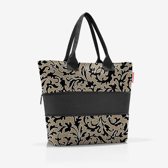 Reisenthel shopper e1 baroque marble (Damentasche,schwarz) Kostenlose Rückgabe