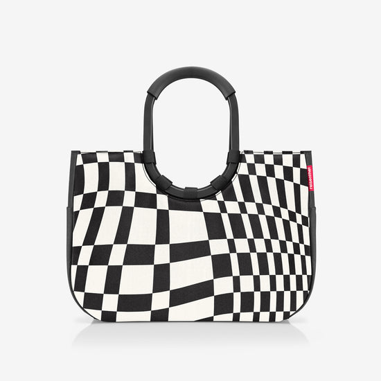 Reisenthel loopshopper L frame op-art (Einkaufstasche,schwarz)