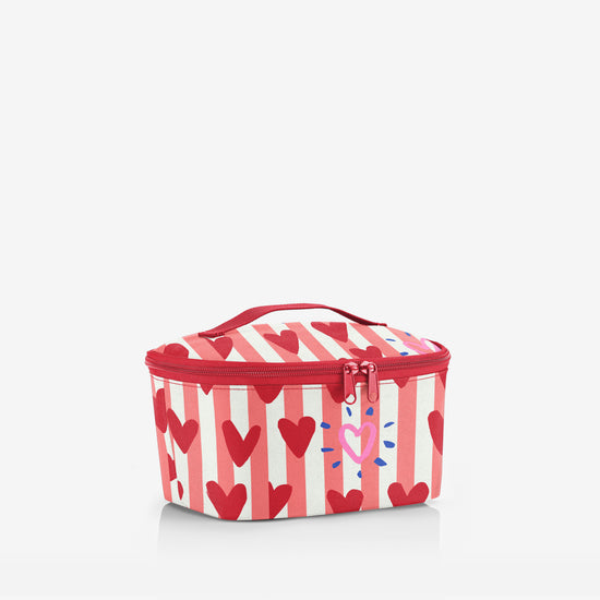 Reisenthel coolerbag S pocket hearts & stripes (Kühltasche,rot) Begrenztes Angebot