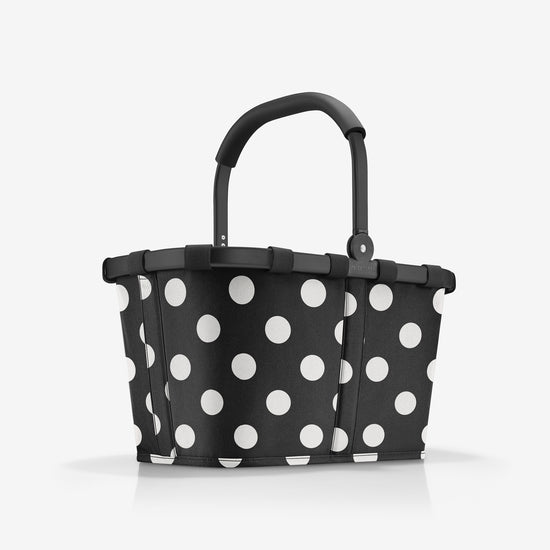 Reisenthel carrybag frame dots white (Einkaufskorb,schwarz) Lagerräumung