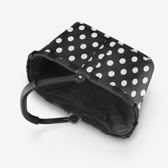 Reisenthel carrybag frame dots white (Einkaufskorb,schwarz) Lagerräumung