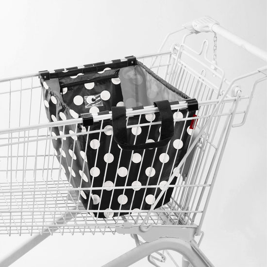 Reisenthel easyshoppingbag dots white (Einkaufswagentasche,schwarz) Große Rabatte