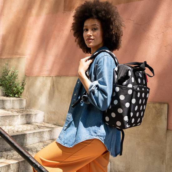Reisenthel allrounder R dots white (Rucksack,schwarz) Exklusivangebot