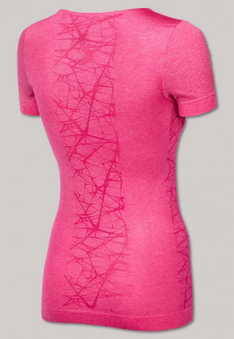 Schiesser Shirt kurzarm ultraleicht Seamless pink meliert - Active Mesh Light Rabatt
