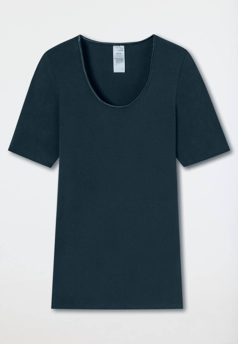 Schiesser Shirt kurzarm dunkelblau - Luxury Begrenztes Angebot