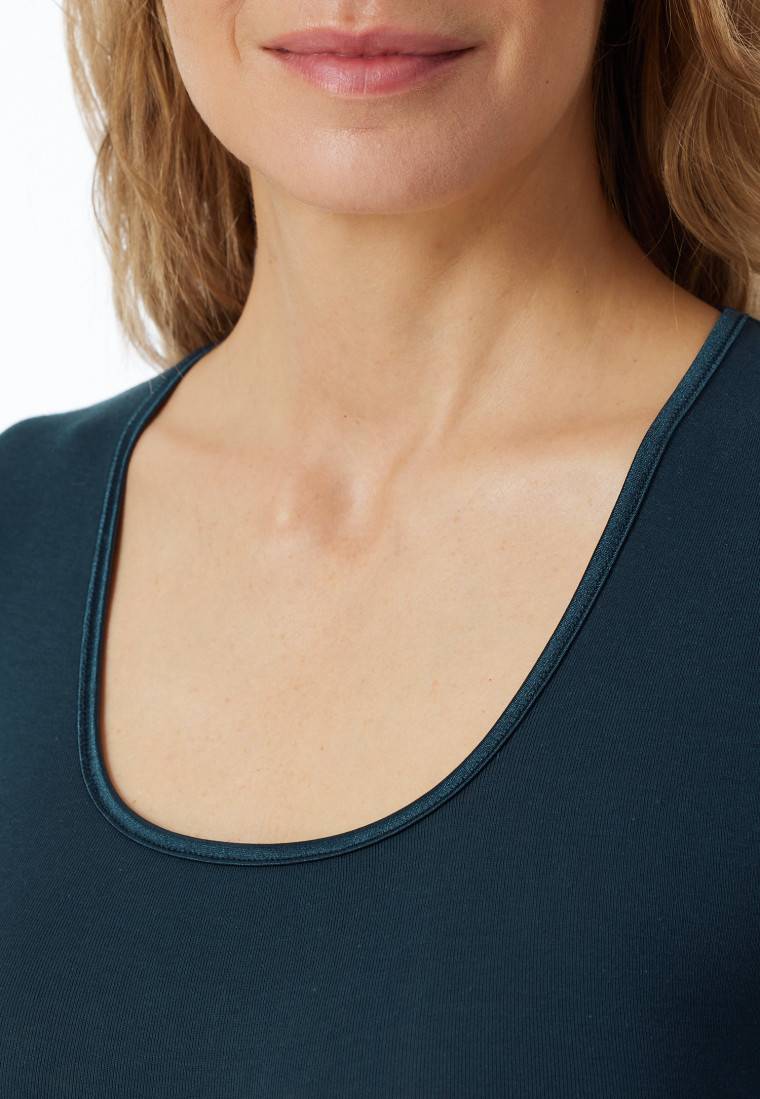 Schiesser Shirt kurzarm dunkelblau - Luxury Begrenztes Angebot