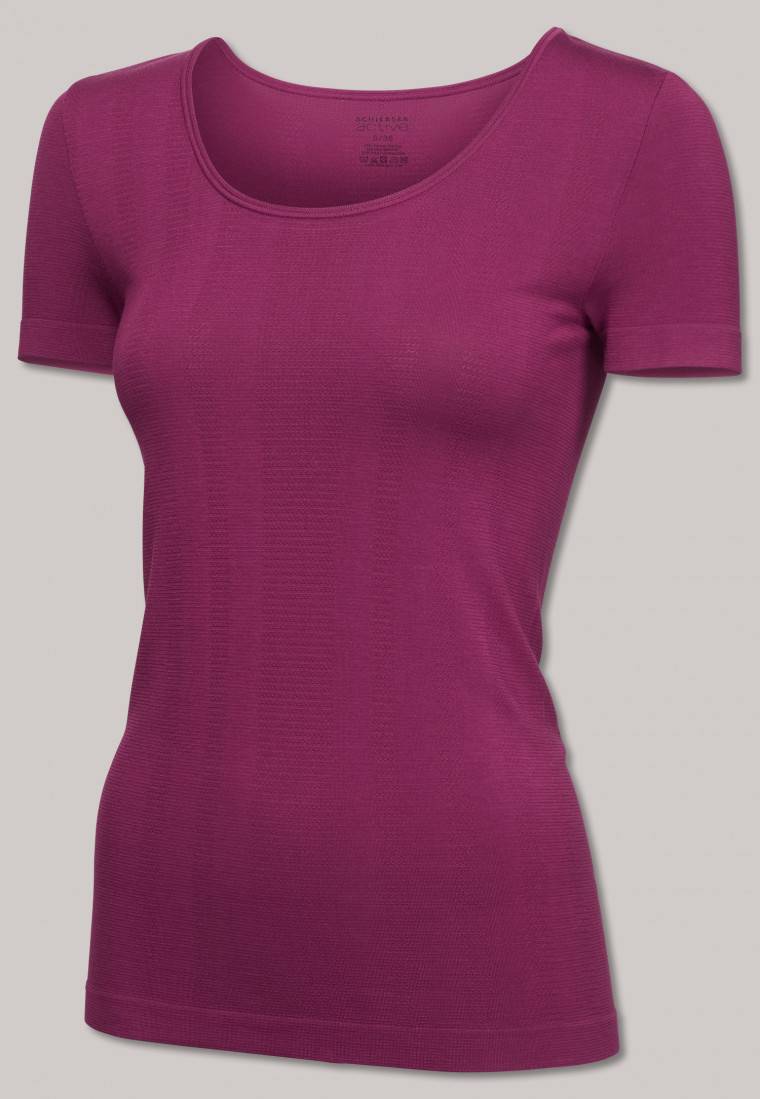 Schiesser Shirt kurzarm seamless Bambus beere - Active Mesh Bamboo Online Shopping
