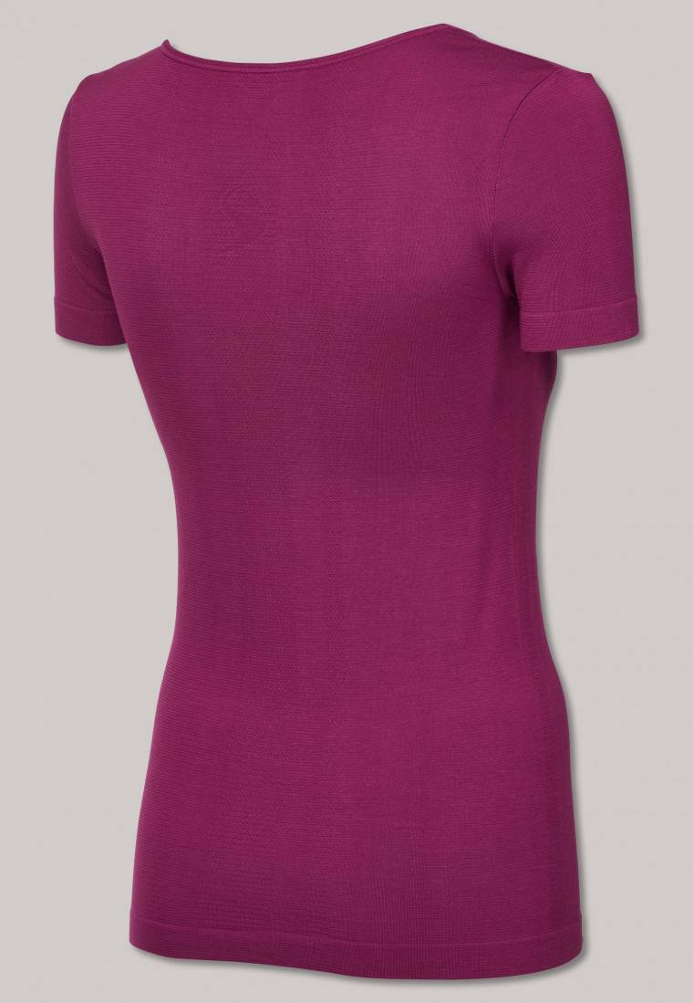 Schiesser Shirt kurzarm seamless Bambus beere - Active Mesh Bamboo Online Shopping