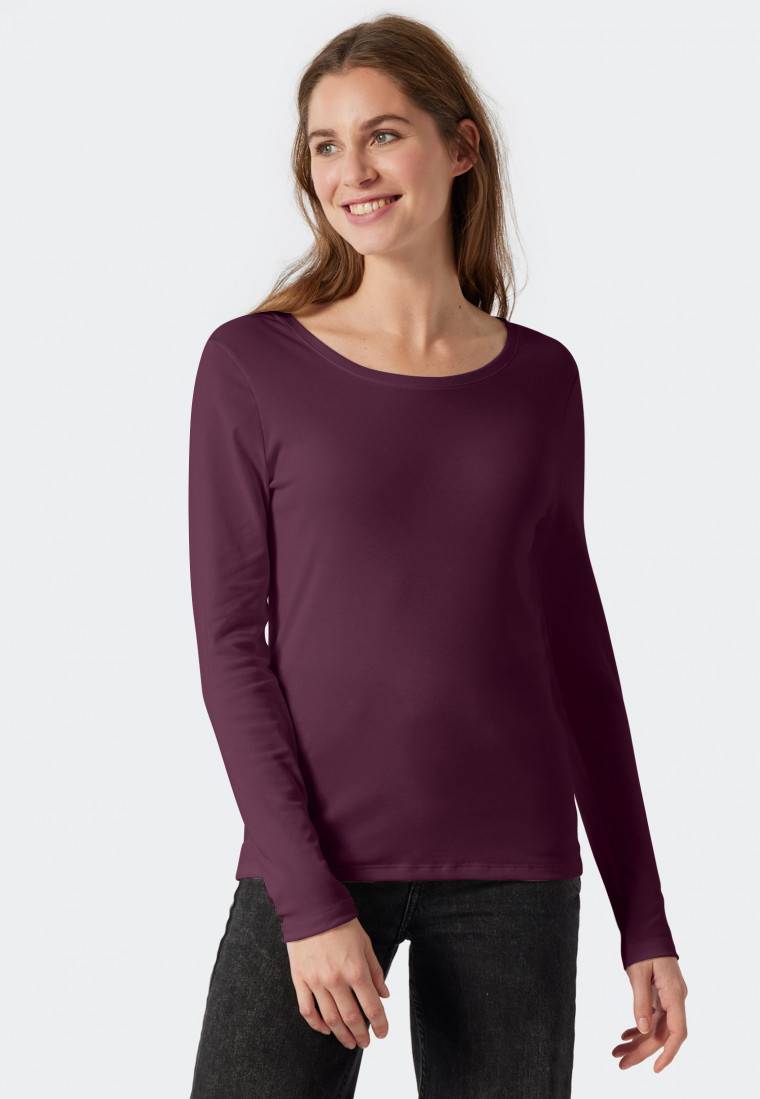 Schiesser Shirt langarm pflaume - Revival Martina Cyber Monday