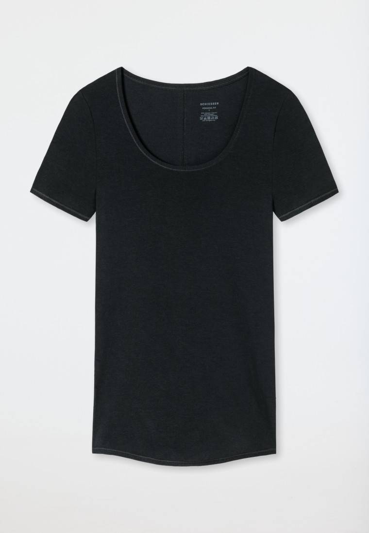 Schiesser Shirt kurzarm schwarz - Personal Fit Weihnachtsangebot