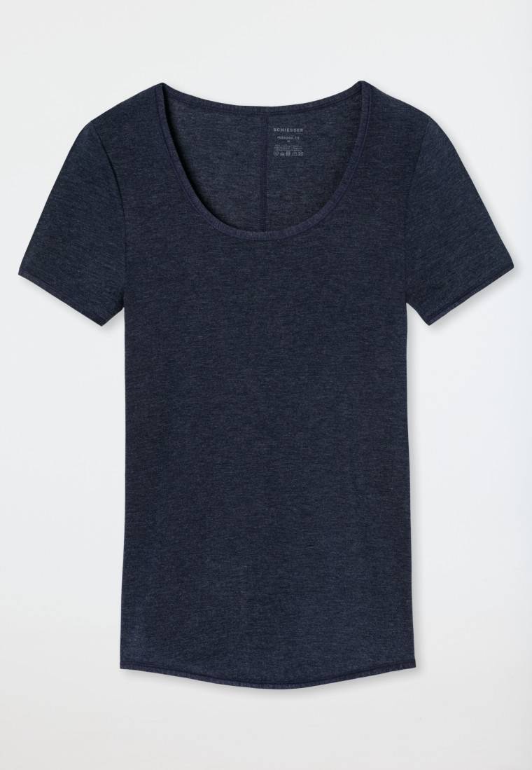 Schiesser Shirt kurzarm nachtblau - Personal Fit Exklusive Angebote