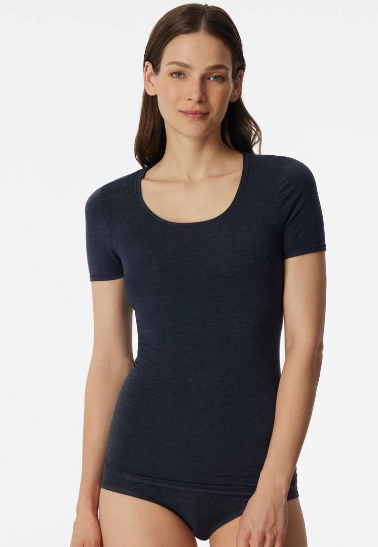 Schiesser Shirt kurzarm nachtblau - Personal Fit Exklusive Angebote