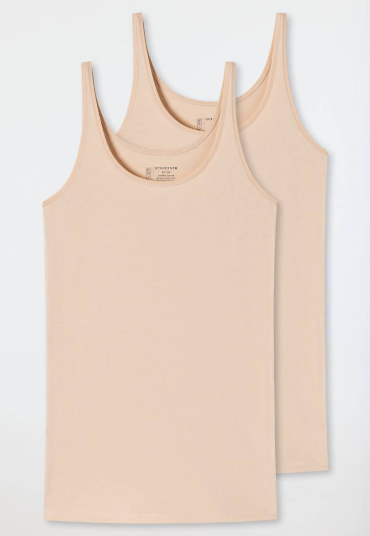 Schiesser Top 2er-Pack Organic Cotton sand - 95/5 Bis zu 65% Rabatt