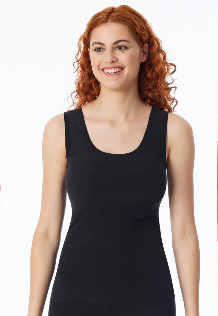 Schiesser Top wärmend herausnehmbare Pads schwarz - Invisible Soft Warming Riesige Rabatte