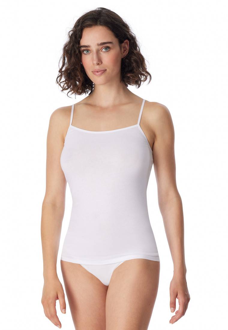 Schiesser Spaghetti-Top 2er-Pack Organic Cotton weiß - 95/5 Im Verkauf