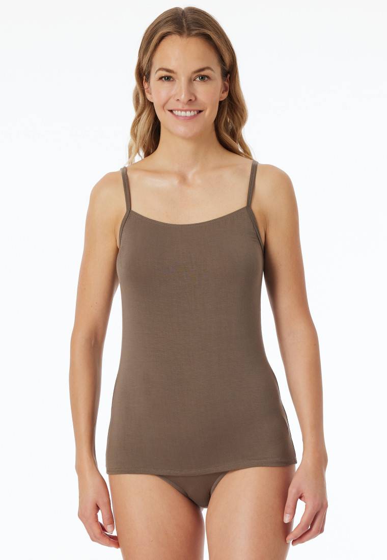 Schiesser Spaghettitops 2er-Pack beige/ taupe - Modal Essentials Rabatte dieses Monats
