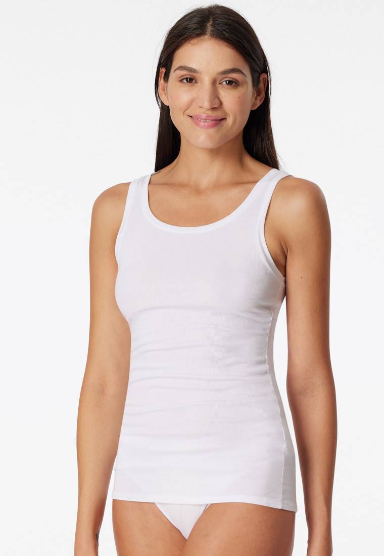 Schiesser Tanktop Doppelripp Organic Cotton weiß - Pure Rib Angebote