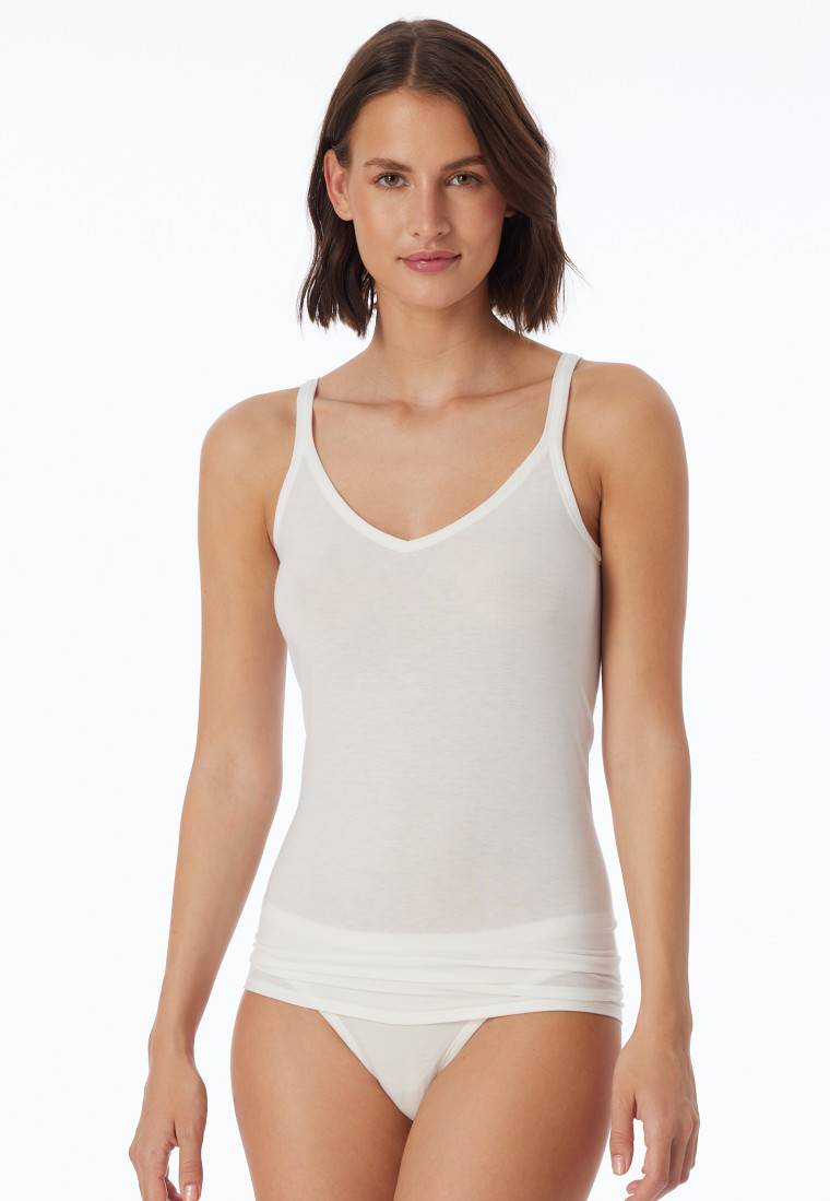 Schiesser Spaghetti-Top naturweiß - Personal Fit Fabrik Onlineshop