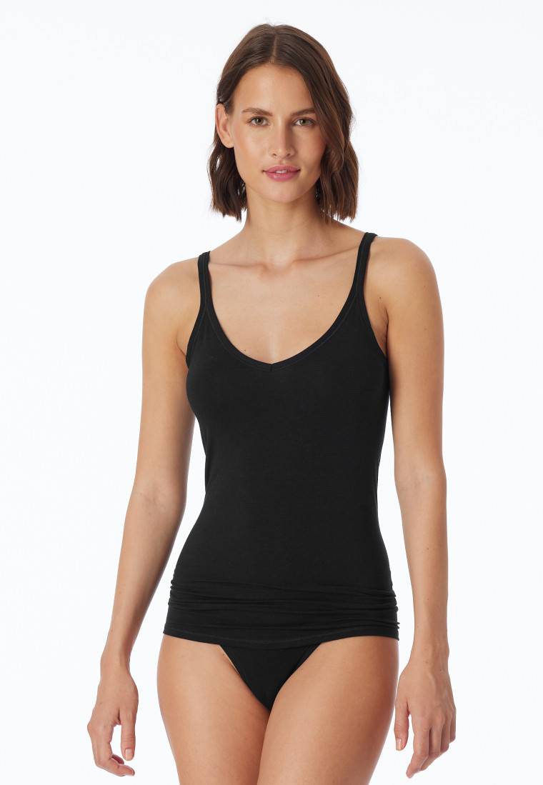 Schiesser Spaghetti-Top schwarz - Personal Fit Günstig kaufen