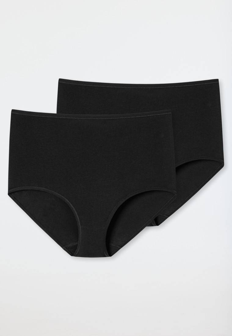 Schiesser Maxislips 2er-Pack Organic Cotton schwarz - 95/5 Weihnachtsangebot