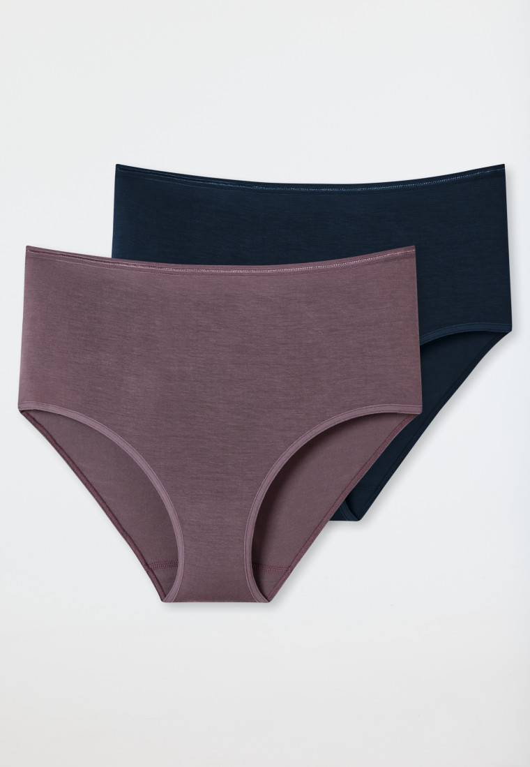 Schiesser Midi-Slips 2er-Pack dunkelblau/malve - Modal Essentials Osterangebot