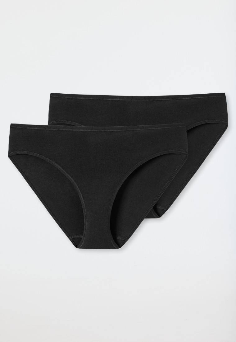 Schiesser Tai-Slips 2er-Pack Organic Cotton schwarz - 95/5 Vatertagsangebot