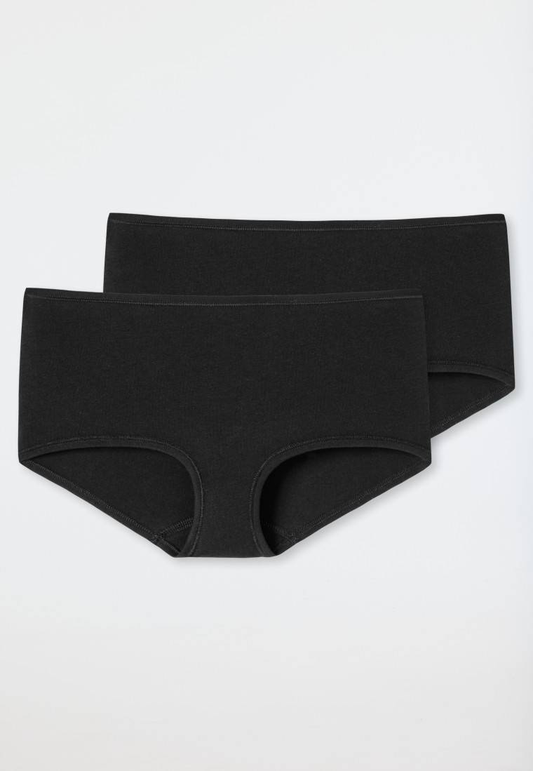 Schiesser Shorts 2er-Pack Organic Cotton schwarz - 95/5 Große Rabatte