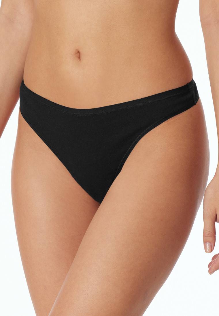 Schiesser String 2er-Pack Organic Cotton schwarz - 95/5 Kauf eins, bekomm eins gratis