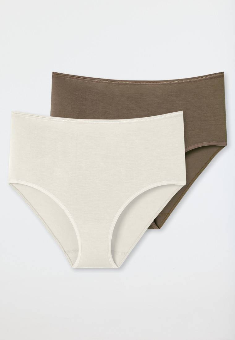 Schiesser Midi-Slips 2er-Pack beige/ taupe - Modal Essentials Sonderangebote
