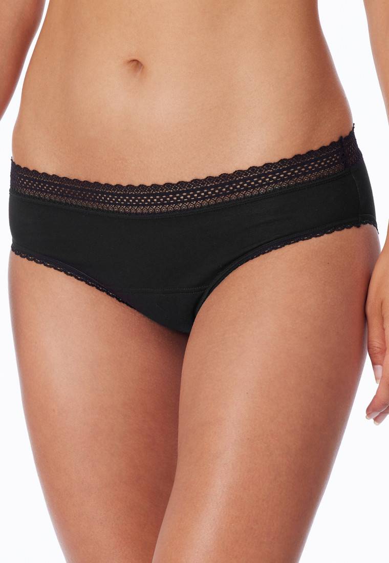 Schiesser Periodenslips 2er-Pack Spitze schwarz - Secret Care VIP-Rabatte
