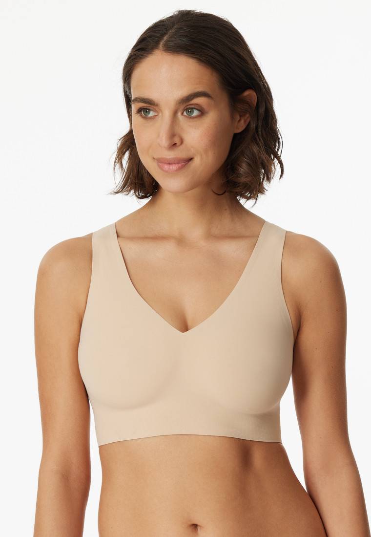 Schiesser Bustier Microfaser herausnehmbare Pads sand - Invisible Soft Bis zu 55% Rabatt