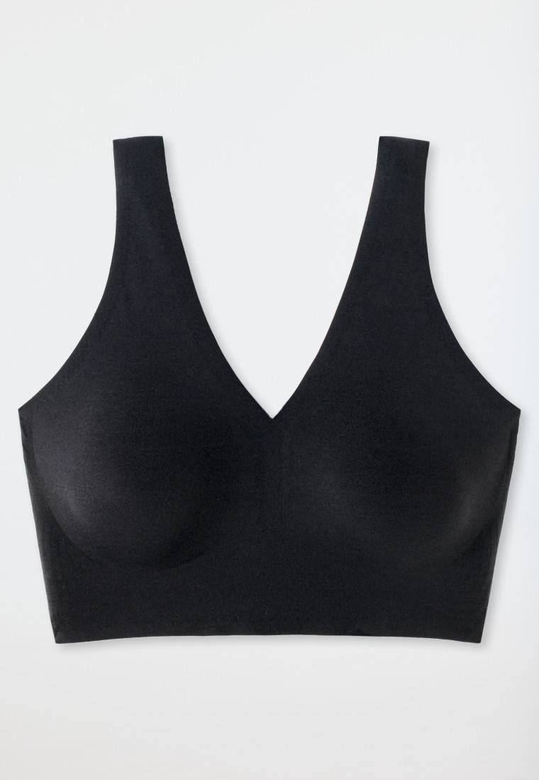 Schiesser Bustier Microfaser herausnehmbare Pads schwarz - Invisible Soft Super Rabatt