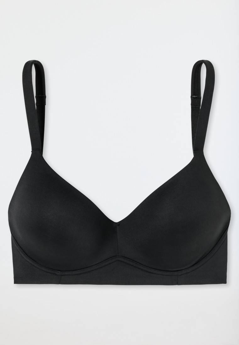 Schiesser Soft-BH mit Schale und gleitenden Cups schwarz - Unique Micro Begrenzt auf 3 Tage