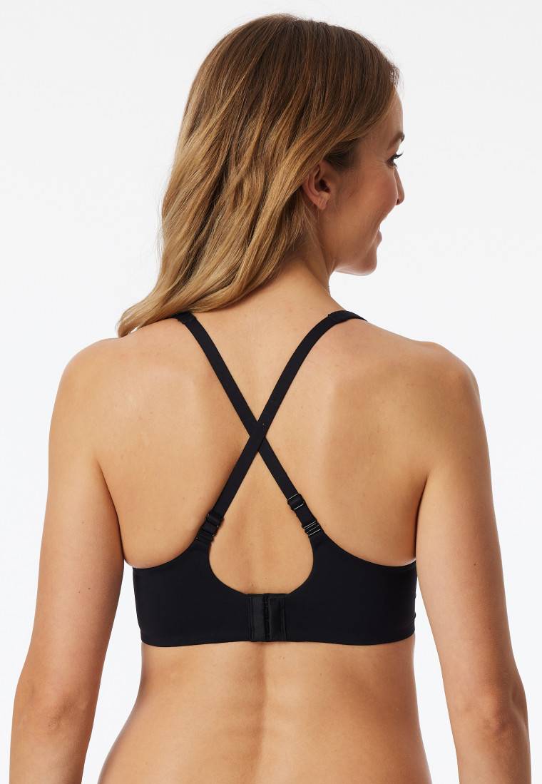 Schiesser Soft-BH mit Schale und gleitenden Cups schwarz - Unique Micro Begrenzt auf 3 Tage