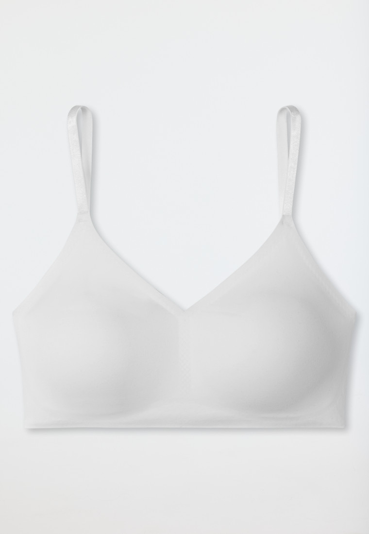 Schiesser Bustier Microfaser herausnehmbare Pads weiß - Invisible Soft Auslauf