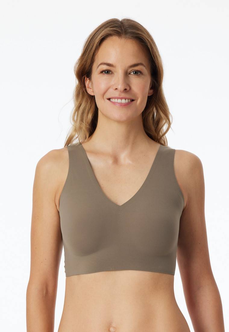 Schiesser Bustier Mikrofaser herausnehmbare Pads taupe - Invisible Soft Verkauf