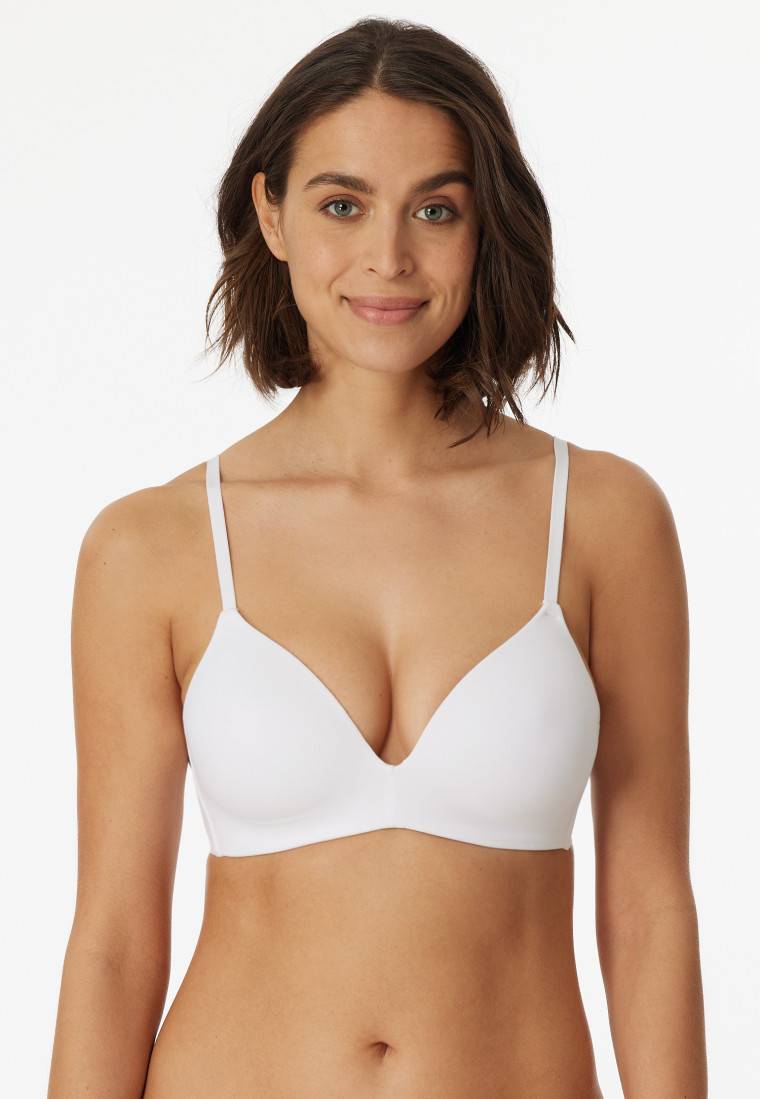 Schiesser BH ohne Bügel gepadded weiß - Invisible Soft Schlussverkauf