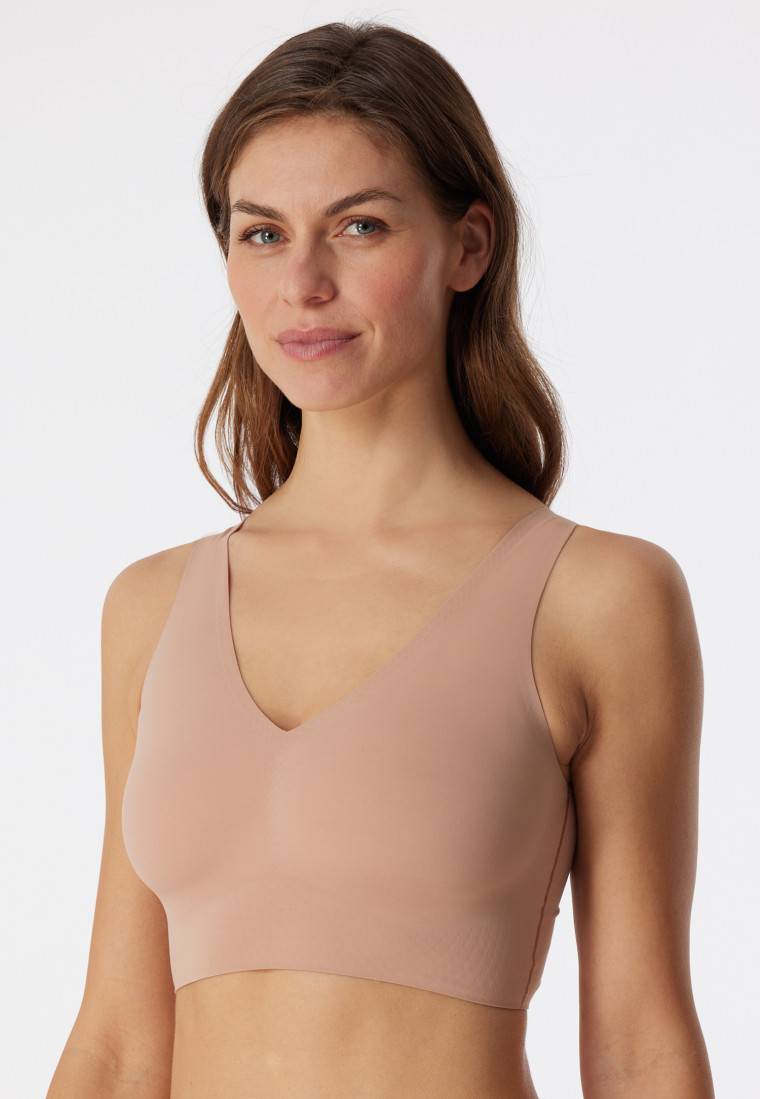 Schiesser Bustier Microfaser herausnehmbare Pads maple - Invisible Soft Kostenloser Versand