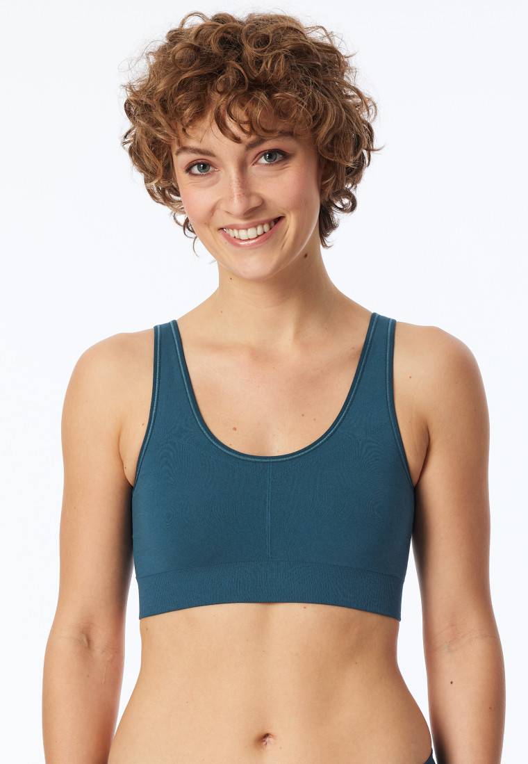 Schiesser Bustier wendbar petrol - Casual Seamless Fabrik Onlineshop