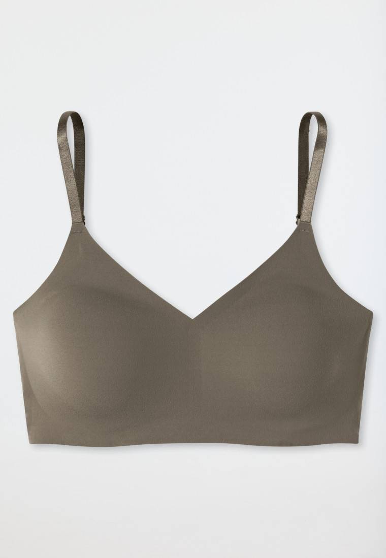 Schiesser Bustier Mikrofaser herausnehmbare Pads taupe - Invisible Soft Fabrikpreis