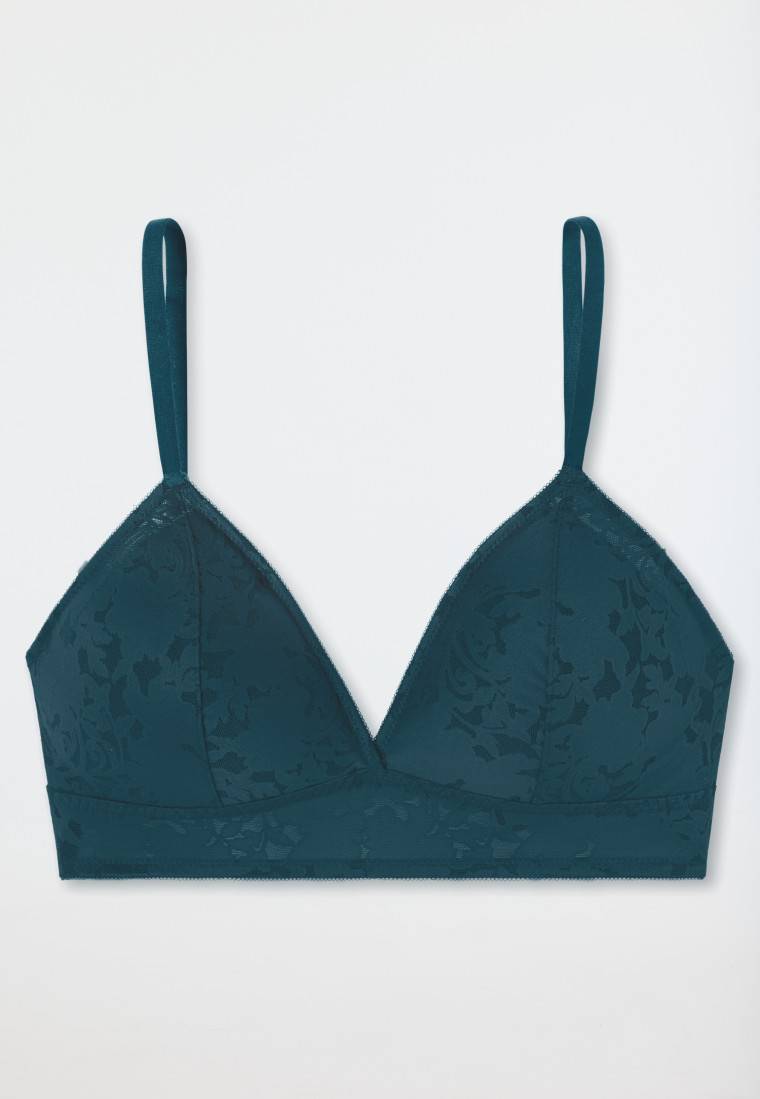 Schiesser BH bügelfrei herausnehmbare Pads petrol - Modern Lace Großer Ausverkauf
