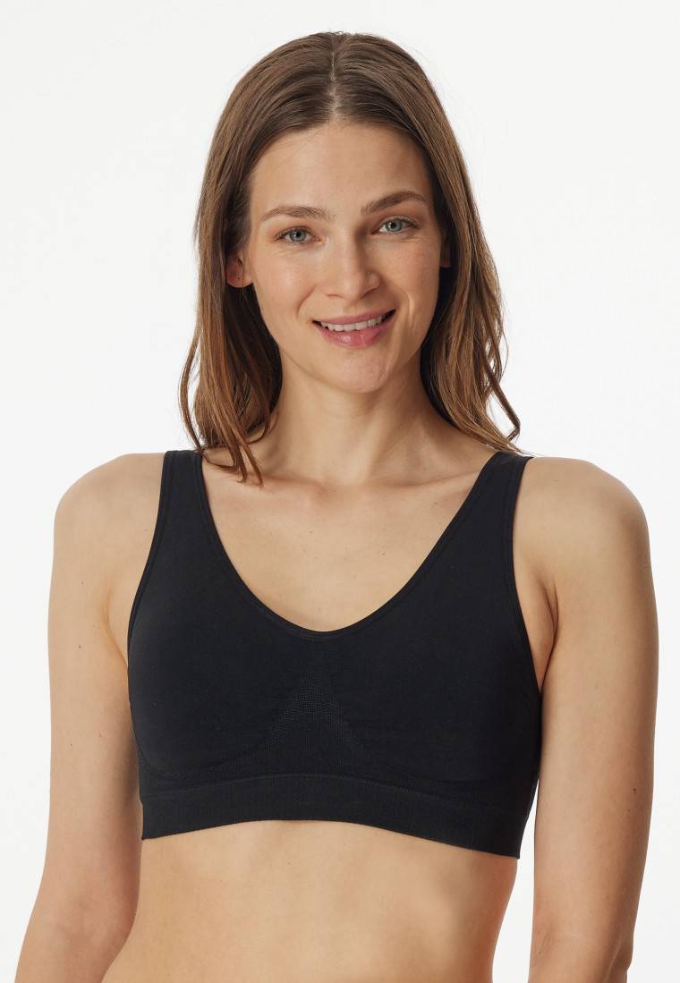 Schiesser Bustier seamless herausnehmbare Pads schwarz- Classic Seamless Exklusivangebot