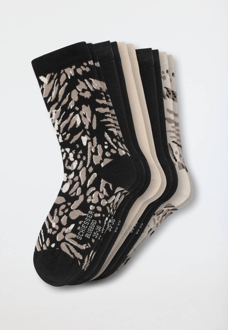 Schiesser Damensocken 5er-Pack stay fresh uni/gemustert mehfarbig - Bluebird Saisonschlussverkauf